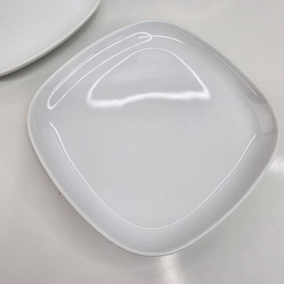IKEA Set of 5 Square Plates Dessert Salad Bread # 21986 White 7” Minimalist - Picture 3 of 9